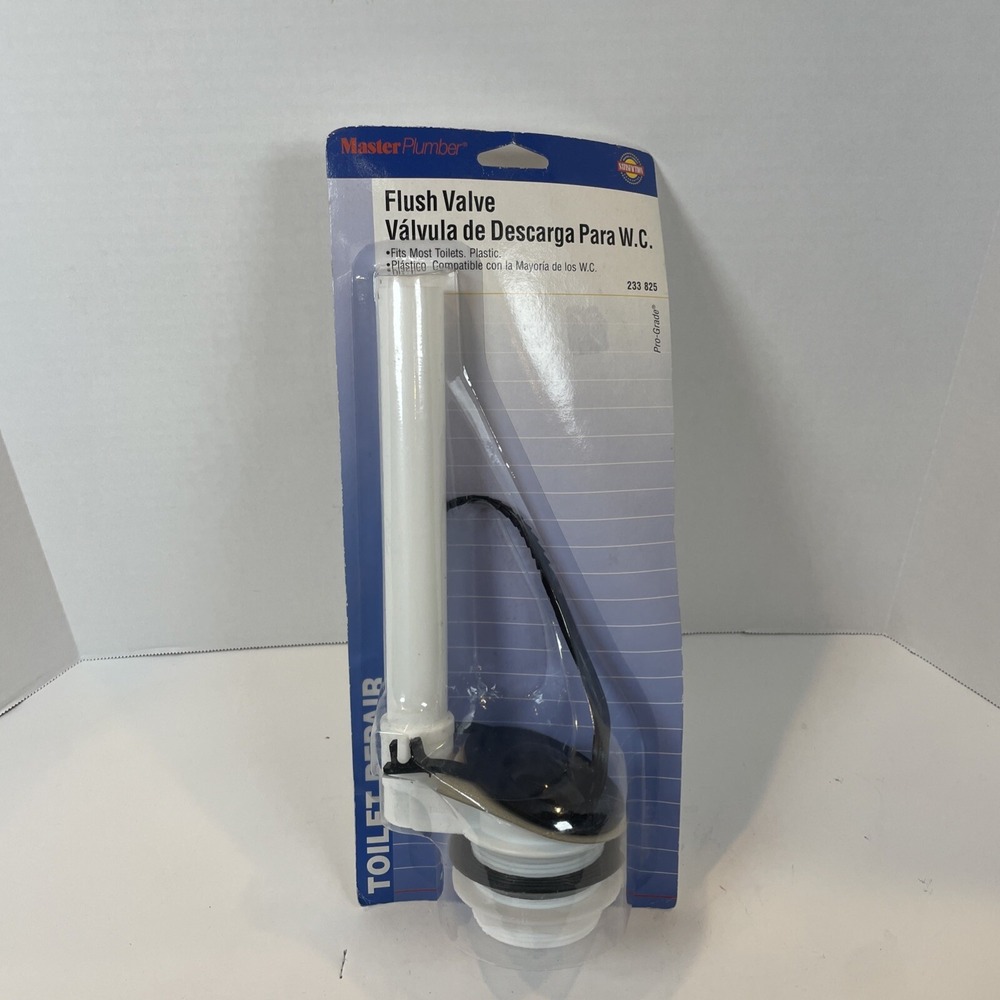 Master Plumber Flush Valve White 233 825 Toilet Repair Pro-Grade Plastic